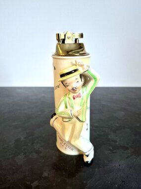 Vintage Table Lighter, Charleston Rag Dancer, Roaring 20s, Made In Japan, Works!